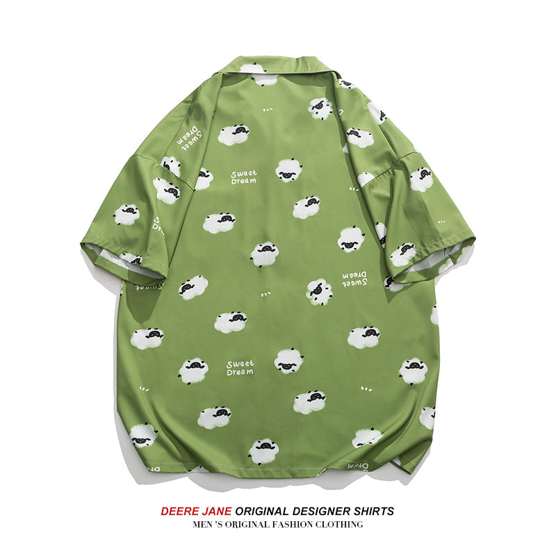 Men's Shirt Short-Sleeved Shirt Men's and Women's T-shirt Summer Couple