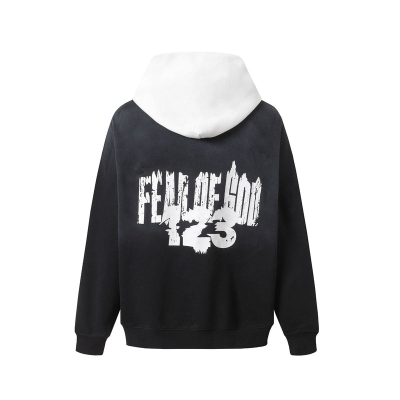 RRR123 Hoodie Black and White Hoodie