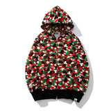 Bathing Ape Hoodie Limited Multi-Colour Camouflage Shark Sweater Hoodie Jacket