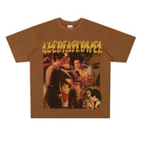 Film Star T Shirt Movie Trend Pure Cotton Short Sleeve Loose round Neck Nostalgic T-shirt