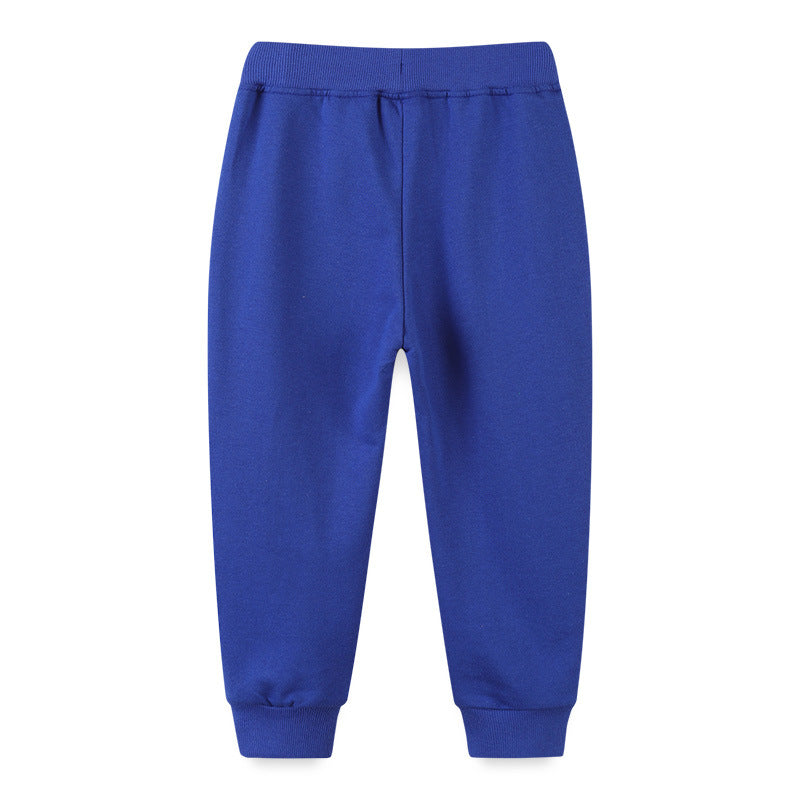 Boy Pants Autumn Boy Sweater Pants European and American Style Children Sports Pants Cartoon Printing