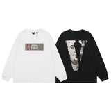 Vlone Sweatshirts Fall/Winter Dollar Big V Letter Crew Neck