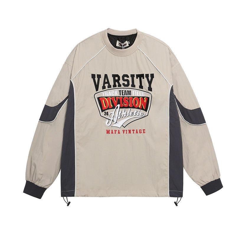 Unisex long-sleeved shirt men's autumretro round neck