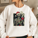 Dead Inside Skeleton Christmas Sweatshirt Sarcastic Christma