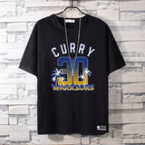 Basketball Sports T Shirt Loose-Fitting Pure Cotton Short Sleeves T-Shirt Boys Basketball Sports Curry