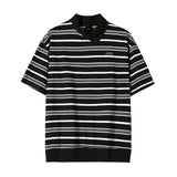Mariner Shirt Loose Cotton Men's Short-Sleeved T-shirt Summer Lapels Polo Shirt