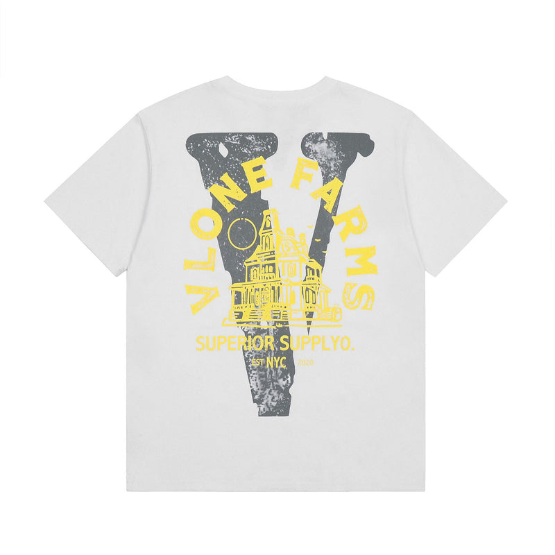 Vlone T Shirt Spring Summer Crew Neck Pullover Short Sleeve