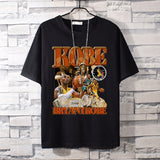 Basketball Sports T Shirt Pure Cotton Loose Short Sleeve T-Shirt Men'S Lakers Kobe Basketball Sports Half Sleeve Clothes