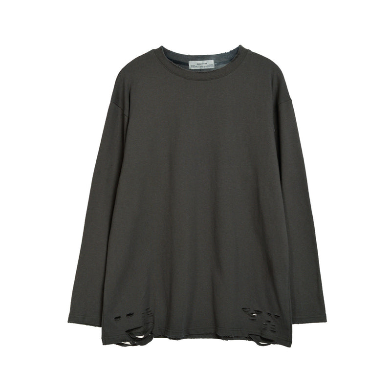 Unisex long-sleeved shirt autumpure cut and erosion pure color