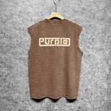 Purple Brand Distressed Tank T Shirts Distressed Sleeveless T-shirt Vest