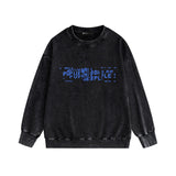 Purple Brand Distressed Sweatshirt Retro Vintage Crew Neck Sweater