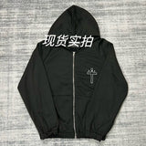 ERD Hoodie Zipper Sweater Loose-Fitting Hoodie Cotton