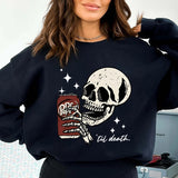 Skull Print Sweatshirt Halloween Sweatshirts Long Sleeve