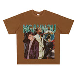Film Star T Shirt Short Sleeve Loose Retro American Design T-shirt Men