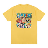 ONE PIECE T-shirt Vintage Cotton Youth Men Retro Oversized