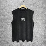 Purple Brand Distressed Tank T Shirts Distressed Sleeveless T-shirt Vest