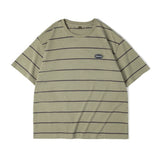 Mariner Shirt Mariner Women's Clothing Japanese-Style Retro round Neck Striped Loose Casual Navy-Striped Shirt