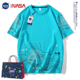 Nasa T Shirt Short-Sleeved T-Shirt Men'S Summer Cotton Men'S Summer Wear