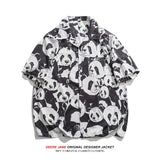 Men Shirts Summer Short Sleeve Printed Shirt Men's Loose Casual