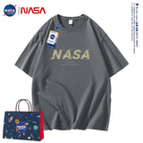 Nasa T Shirt Cotton Short Sleeve T-Shirt Men'S Round Neck Bottoming Shirt Half Sleeve
