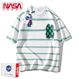 Nasa T Shirt Short Sleeve T-Shirt Men'S Summer Loose Half Sleeve