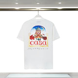 Casablanca T Shirts Spring/Summer Print Loose Cotton Short Sleeve T-Shirt