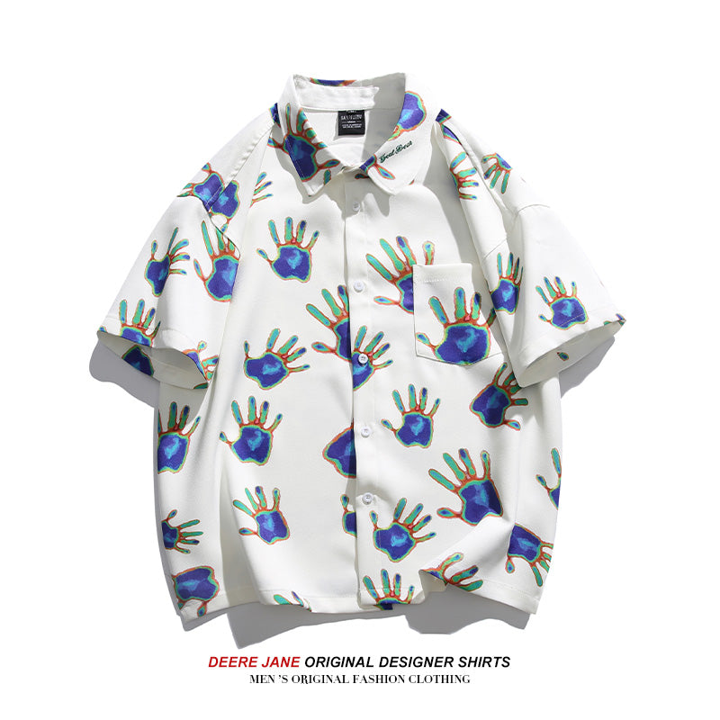 Men's Shirts Men's Summer Thin Short-Sleeved Loose All-Match Shirt