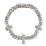 Chains fashion punk full of diamond crosses Cuban chain hiphop St. Valentine's Crosses