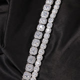 Chains Hip Hop 9mm Square Rock Sugar Zircon Necklace Spectrum St. Valentine's
