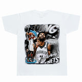 Basket Ball Star T Shirt Basketball Kyrie Irving Short Sleeve Printed American T-Shirt Retro Pure Cotton