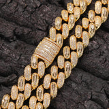 Chains Hip Hop Zircon Necklace Zirconium Stitching Cuban Necklace St. Valentine's Spectrum