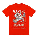 Luffy Gear 5 Men's T-shirt Japanese Anime One Piece Cartoon