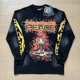 HS long-sleeve T-shirt old washing water loose casual T-shirt