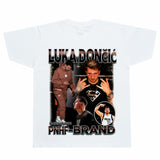 Basket Ball Star T Shirt Luka Donchevie Short Sleeve Printed Cotton T-shirt Retro Loose