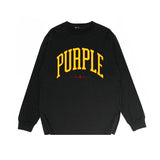 Purple Brand Long Sleeve T-Shirt Fashion Loose Long Sleeve Top