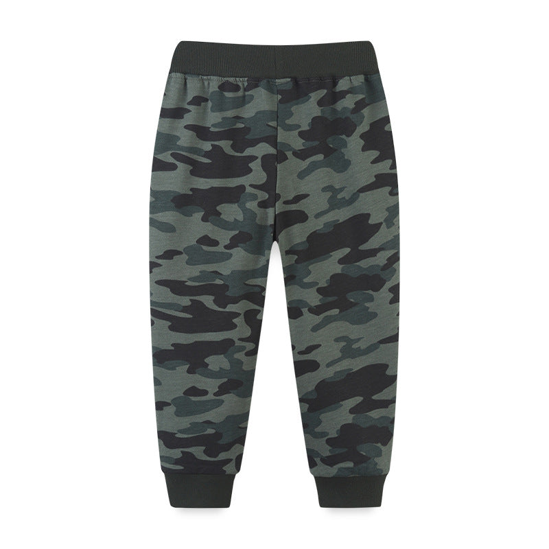 Boy Pants Boys' Pants Autumn Children Camouflage Sports Pants Open Bag Ankle-Tied