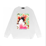 Purple Brand Long Sleeve T-Shirt Fashion Loose Long Sleeve Top