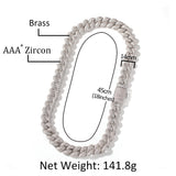 Chains Hip Hop 14mm Zircon Cuban Chain Necklace Spectrum St. Valentine's