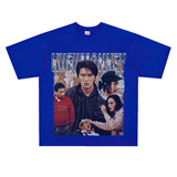 Film Star T Shirt Classic Movie Fight Back to School Cotton Short Sleeve Loose round Neck Retro T-shirt