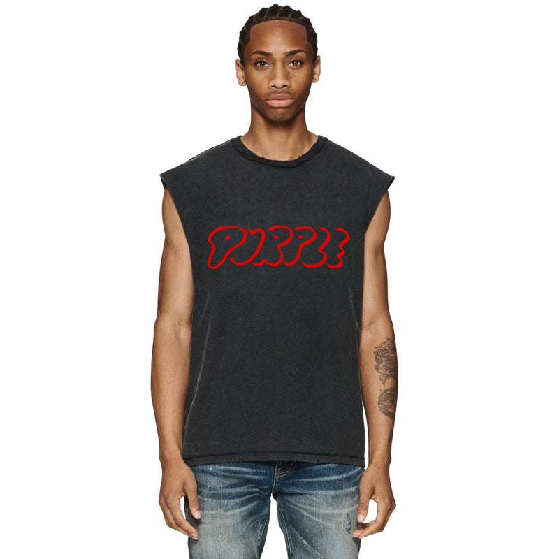Purple Brand Distressed Tank T Shirts Distressed Sleeveless T-shirt Vest