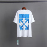 Off Whtie T Shirts Design Short Sleeve Arrow Print Male And Female Trendy Brand Short Sleeve