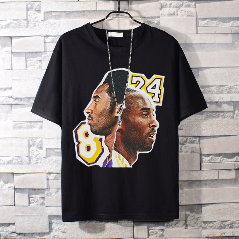 Basketball Sports T Shirt Basketball Sports Student Handsome Lakers Kobe Short Sleeve T-Shirt Men