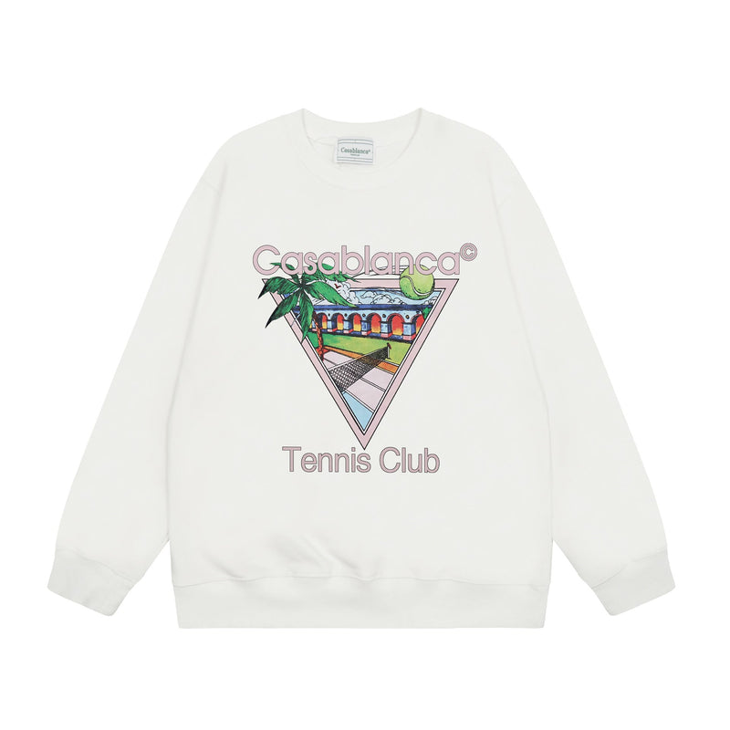 Casablanca Sweatshirts Crew neck sweater autumn and winter print men and women