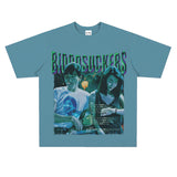 Film Star T Shirt Short Sleeve Loose Retro American T-shirt Men