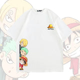One Piece Anime T-Shirt Men Straw Hat Pirates Monkey