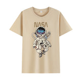Basketball Sports T Shirt Summer Short-Sleeved T-Shirt Male Handsome Loose Student Nasa Astronaut