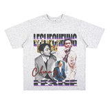 Film Star T Shirt Loose Heavy Retro Street Cotton American T-shirt Men and Women