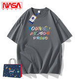 Nasa T Shirt Cotton Short Sleeve Couple T-Shirt Summer Half Sleeve Men