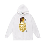 Bathing Ape Hoodie Autumn/Winter Letter Print Loose Hoodie Pullover Ape Sweater