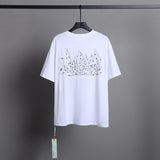 Ow T Shirts Flame Letter Printing for Men and Women